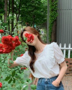 로인 프릴 블라우스 - 2color