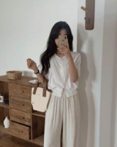 노즈 내츄럴 린넨 밴딩 팬츠 - 3color
