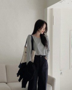 커밍 롱 와이드 생지데님 팬츠 - S,M