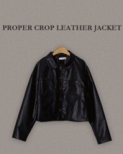 [기획특가] 프로퍼 세미크롭 레더 자켓 - one color