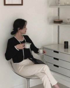 리모이 히든밴딩 슬림일자 코튼팬츠 - 3color / 4size