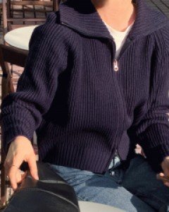 듀오 하찌 니트집업 - 4color