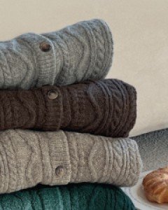 헤르시 케이블 브이넥 가디건 - 5color