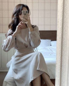 벤시 핀턱 롱 원피스 - 3color