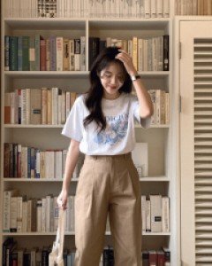 마켓 핀턱 코튼팬츠 - 2color / S,M