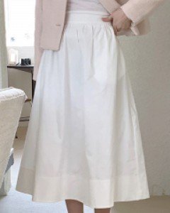 로멘 코튼 플레어 스커트 - 3color