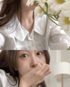 롬앤 카라 프릴 블라우스 (세미크롭) - 3color