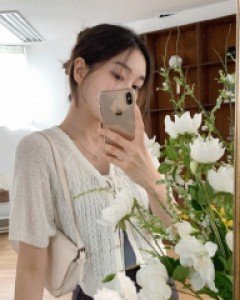 [단독기획] 민스 리본 포인트 반팔 니트가디건 - 3color