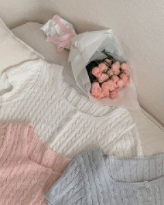 가인 스퀘어 케이블 니트가디건 - 4color