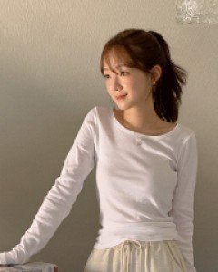 위아 여리핏 데일리 라운드넥 베이직 긴팔 티셔츠 - 11color