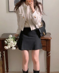 니얼 핀턱 미니 스커트 - 4color / S,M