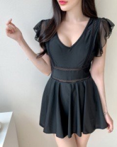 날개앤젤 레이스 원피스 비키니 (이너팬츠내장) (M, XL)