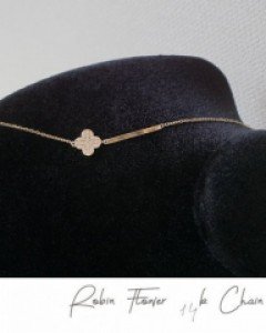 GD26/로빈 플라워 14K 체인팔찌