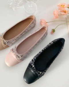 샤네르 트위드 플랫