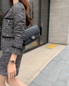 마테라 트위드 자켓스커트 투피스 (S,M,L)(국내최고급소재)