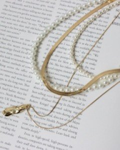 멜로 진주 볼드 레이어드 네크리스 세트 (♥4개셋트♥)