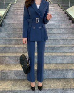 마르헨 더블버튼 스커트 세미부츠 팬츠 투피스(3color)(S,M,L)(벨트포함)