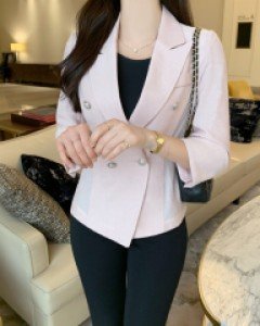 페일 슬림핏 쓰리버튼 린넨 자켓(S,M,L)(3COLOR)