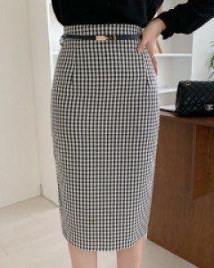 모르아나 벨트 슬림 미디 스커트(벨트포함)(S,M,L)