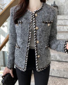 골드버튼 코코 트위드 울 자켓(3온스패딩안감)-~♥