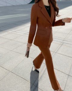 캘린 롱부츠컷 팬츠 투피스(S,M,L)(사방스판)-따뜻 겨울투피스