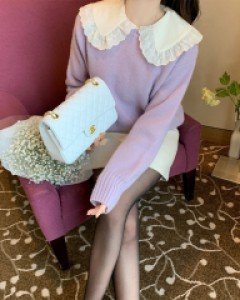 밀키몰랑 라운드  니트(5COLOR)