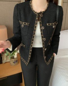 드마론 노카라 포켓 펄 트위드 자켓(S,M)