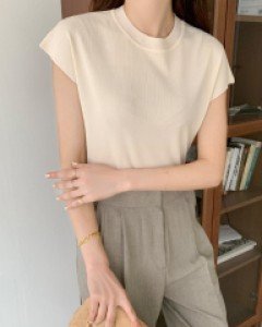 찰랑찰랑 캡소매 니트 (시원한 썸머 니트)