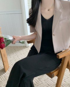 레이브 싱글 반팔 자켓 (시원한 소재)