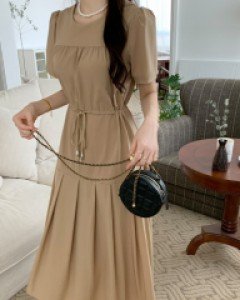 클린 허리스트링 바스락 원피스