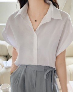 모스터 썸머 스트라이프 캡소매 나시 셔츠(브랜드고급 소재 )