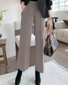 핫 보정핏 뒷밴딩 세미 와이드 팬츠 (S,M,L)