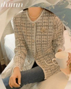 세니아 체크 라운드 포켓 가디건 (보들보들♥여유핏)