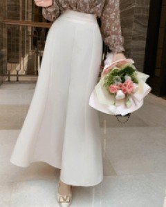 라인예술 로맨틱 머메이드 뒷밴딩 롱스커트 (3colors)