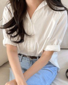 얼리 소매롤업 코튼셔츠-4color,튀지않는 경쾌한 컬러감-담백하게 즐기기 좋음 썸머셔츠 - 스타일티바