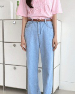 아이스 롱 와이드청바지_S,M,L,XL-경쾌한 연청 워싱-후들후들 얇고 가벼운 여름청바지-캐쥬얼한 일자핏,군살 쏙!! - 스타일티바