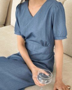 카론 데일리 브이원피스-3color,러블리,성숙한 분위기-얇고 가벼워 착용감 굿!! - 스타일티바