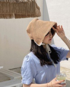 엘로 지사 보넷햇-얼굴을 쏙 가려줘!!-레이스로 더 사랑스럽게~ 고퀄리티! - 스타일티바