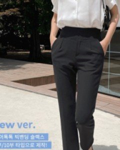 썸머톡톡 빅밴딩 스판슬랙스_S,M,L,XL-4color, [뷔페바지] 빅밴딩슬랙스-9부10부 2타입으로 제작!!-[재구매율1위] [고객극찬1위]-고퀄리티, 시원톡톡소재로 제작-[고객감사 3000원할인중] - 스타일티바