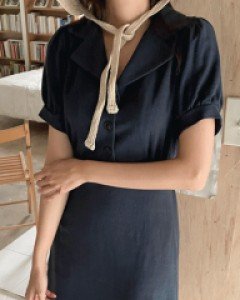 데이즈 린넨 카라원피스-3color, 차분한 린넨원피스 - 스타일티바