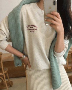 캘리포니아 데일리맨투맨-면100% 편안한 맨투맨티-앞,뒤 레터링이 아주 멋져요-네이비 당일배송 가능! - 스타일티바