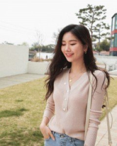 베얼 단추골지니트티-레이온65%+폴리35%~ 니트티-고퀄리티~~ 당일배송 가능! - 스타일티바