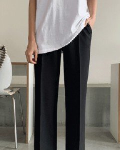 뷔페 왕밴딩 와이드 롱 슬랙스_S,M,L-왕밴딩으로 완벽하게 군살 쏙!-키커보이는 마력의 롱슬랙스-블랙S만 가능! - 스타일티바