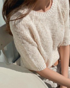 봉봉 슬라브 반팔니트티-4color, 은은한 실루엣-고퀄리티~ 봄여름쭉~ 즐기기 - 스타일티바