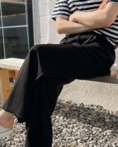 차르르 핀턱 와이드슬랙스_S,M,L-3color, 멋스러운 루즈매력-스판가득 편안함-모던시크룩엔 와이드슬랙스! - 스타일티바