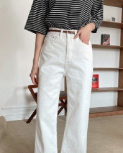 코스터 와이드 코튼팬츠_S,M,L-깔끔,내츄럴 분위기-군살 쏙 커버해주는 와이드핏 - 스타일티바