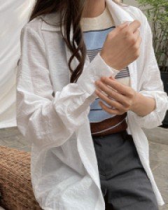 바틀 베이직 코튼셔츠-3color, 베이직셔츠-간절기까지 산뜻하게~ - 스타일티바