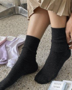 골지 모달 하이롱양말-데일리하게 신어지는 골지양말 - 스타일티바