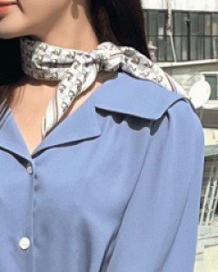 모던 체스 실크스카프-2color, 부드러운 실크100-쁘띠스카프 - 스타일티바
