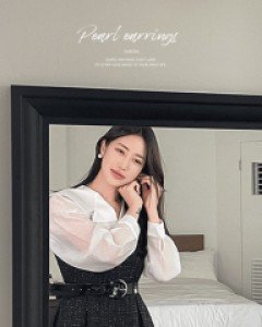 티타늄 진주알 귀걸이-진주귀걸이 - 스타일티바